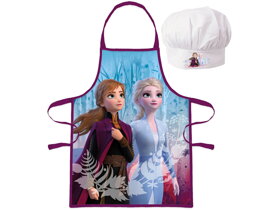Dětská zástěra s kuchařskou čepicí - Anna a Elsa