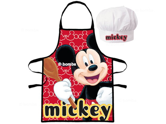 Chlapecká zástěra s kuchařskou čepicí Mickey