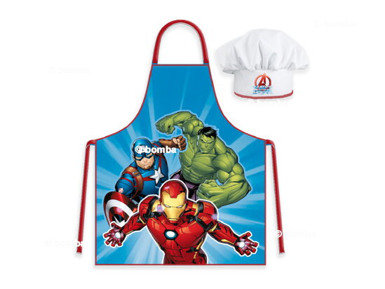 Zástěra pro děti s kuchařskou čepicí Avengers