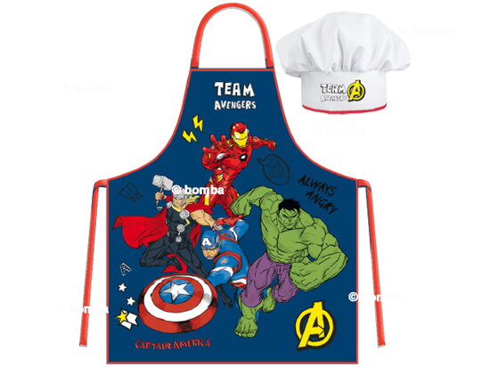 Dětská zástěra s čepicí Team Avengers