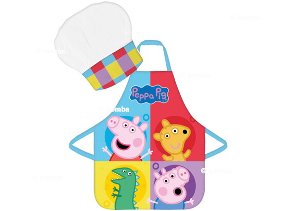 Dětská zástěra s čepicí Peppa Pig Team