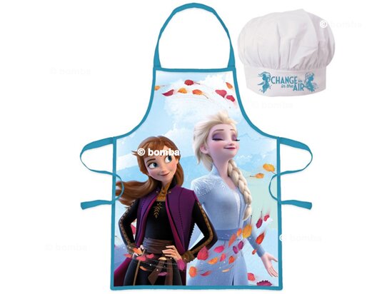 Dívčí zástěra s kuchařskou čepicí Anna a Elsa