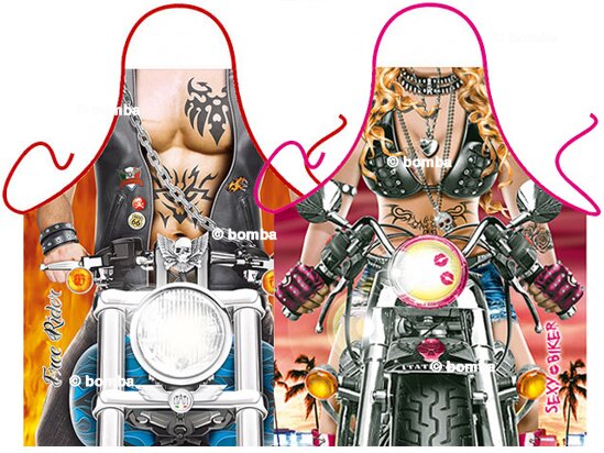 Zástěry Sexy motorkář a motorkářka