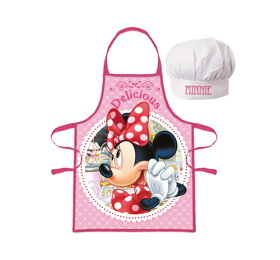 Dívčí zástěra s kuchařskou čepicí Minnie Mouse