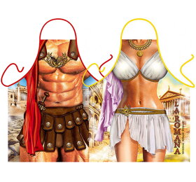 Zástěry Starý gladiátor a Římanka